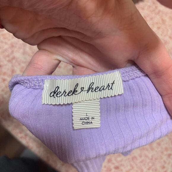 Derek Heart Angel purple crop top with chain straps size large - Picture 5 of 5